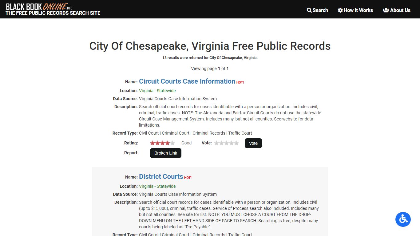 City Of Chesapeake, VA Free Public Records | Criminal ...